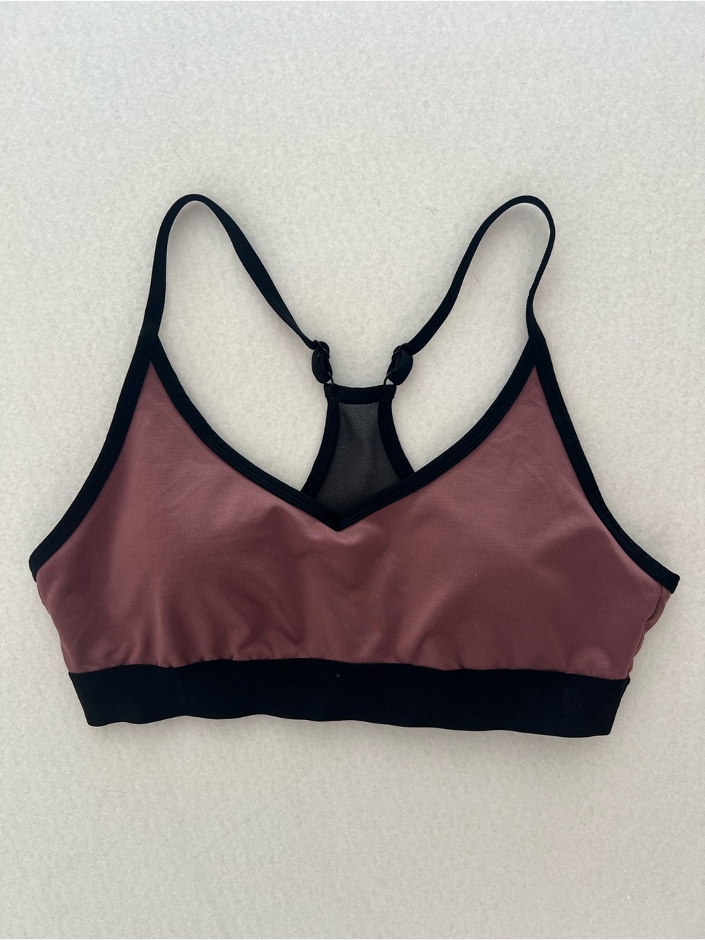 Women's Mauve & Black Racerback Bralette
